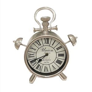 Classic Silver Metal Alarm Clock
